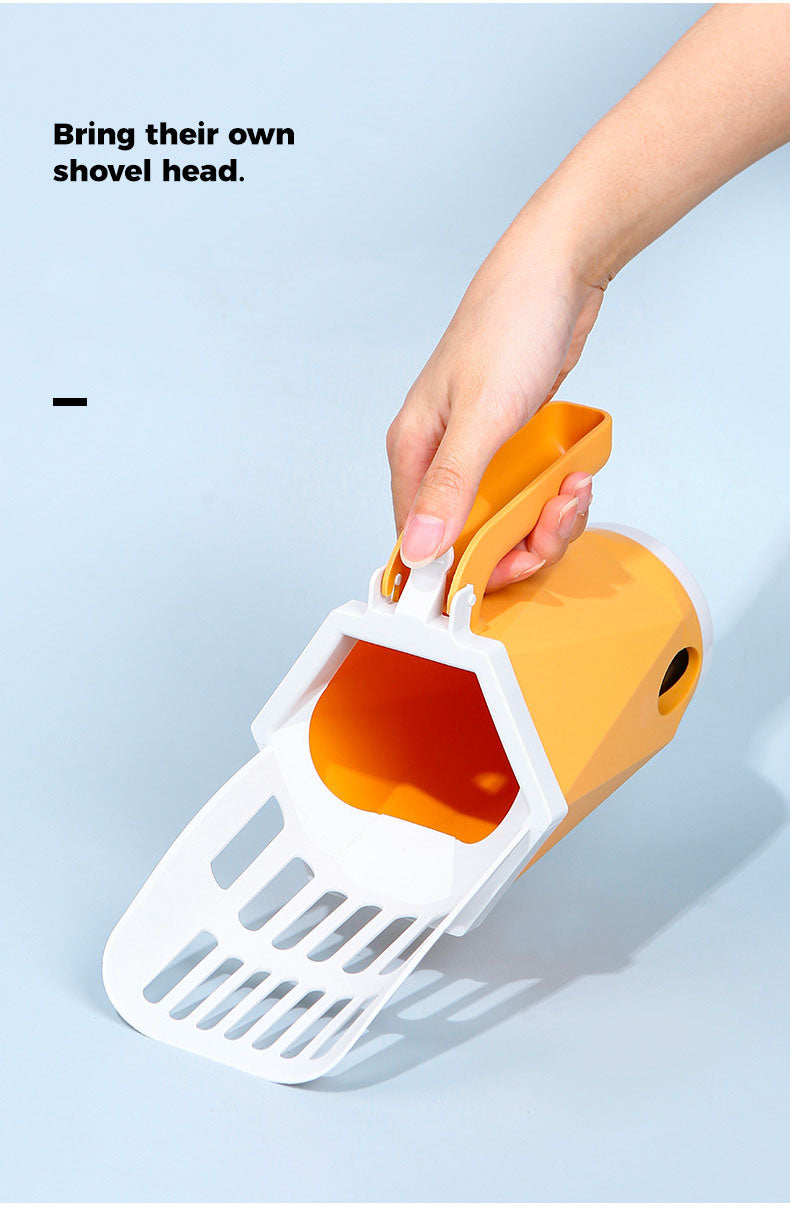 Cat Litter Box Scoop - Orange Pink or Grey