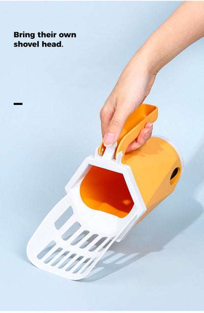 Cat Litter Box Scoop - Orange Pink or Grey
